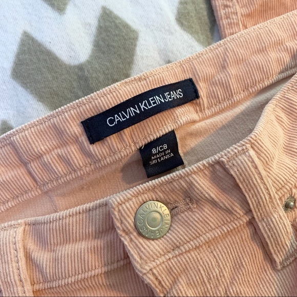 Calvin Klein Jeans Pink Mid Rise Skinny Corduroys - Picture 5 of 7